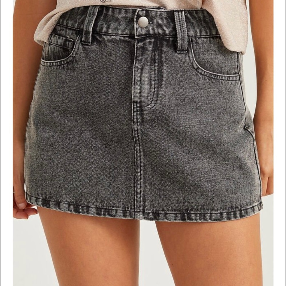 Altar’d State Marissa Black Denim Skirt